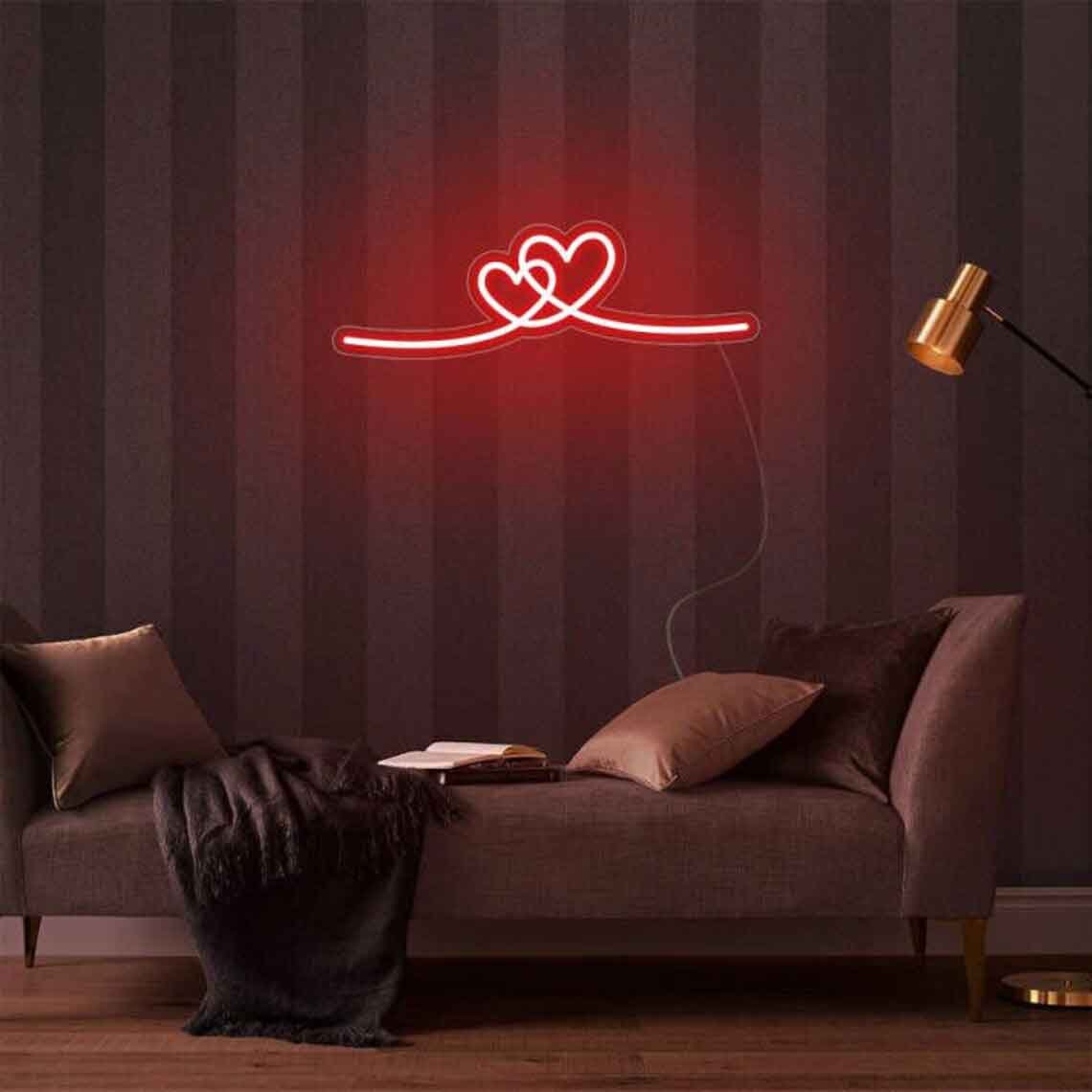 Couple Heart Neon Sign ππβ€οΈ - Image 2