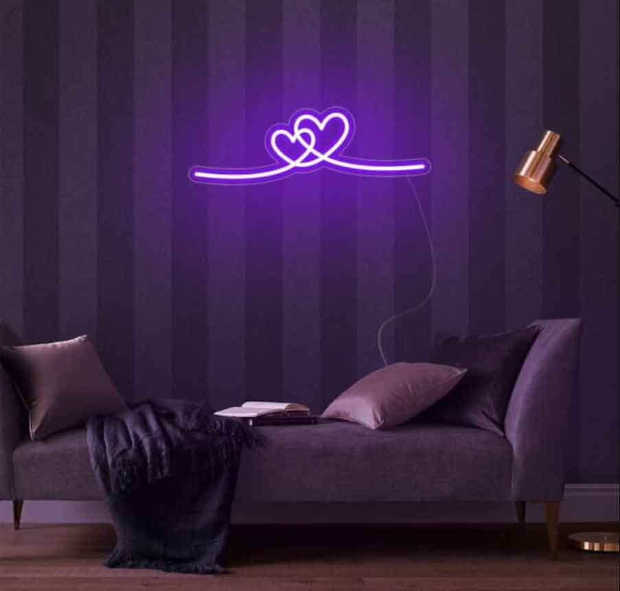 Couple Heart Neon Sign ππβ€οΈ - Image 4