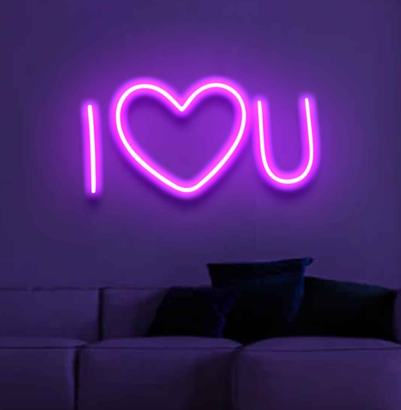 I ❤️ U Neon Sign - Image 3