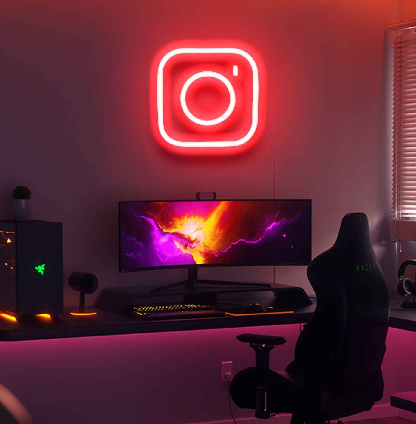 Instagram Logo Neon Sign - A Vibrant Fusion of Social Media - Image 3