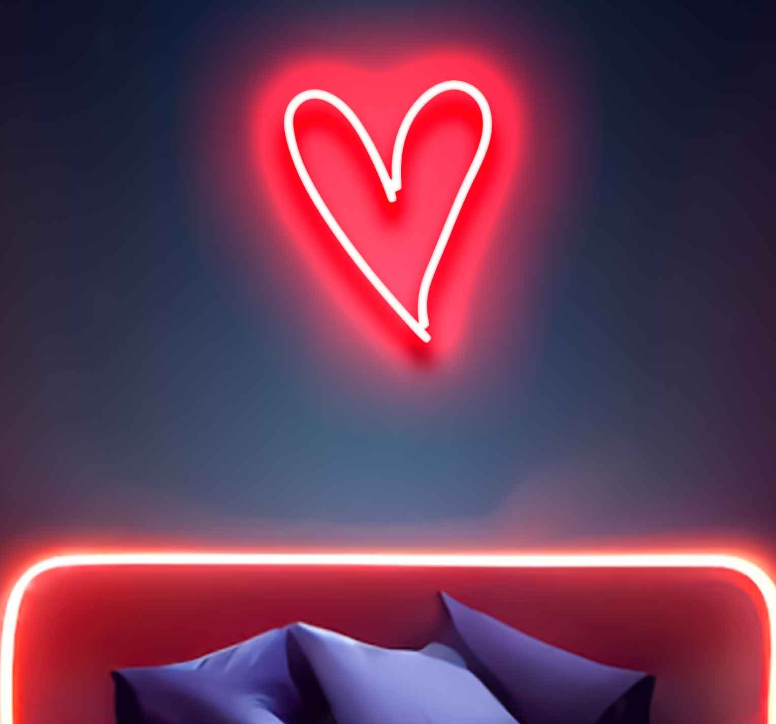 Heart Shape Neon Sign - Neon Light - Image 2