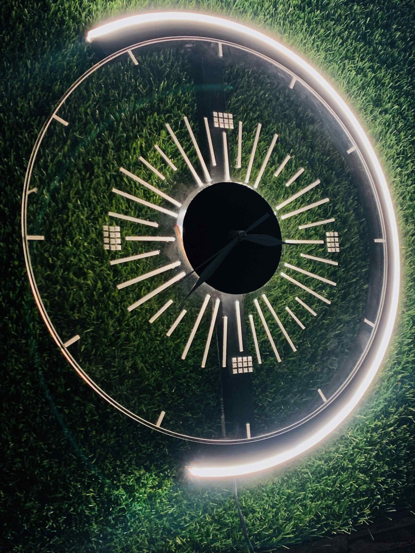 Premium C Shape Neon Decorative Wall Art Clock - Neon Light - Image 4