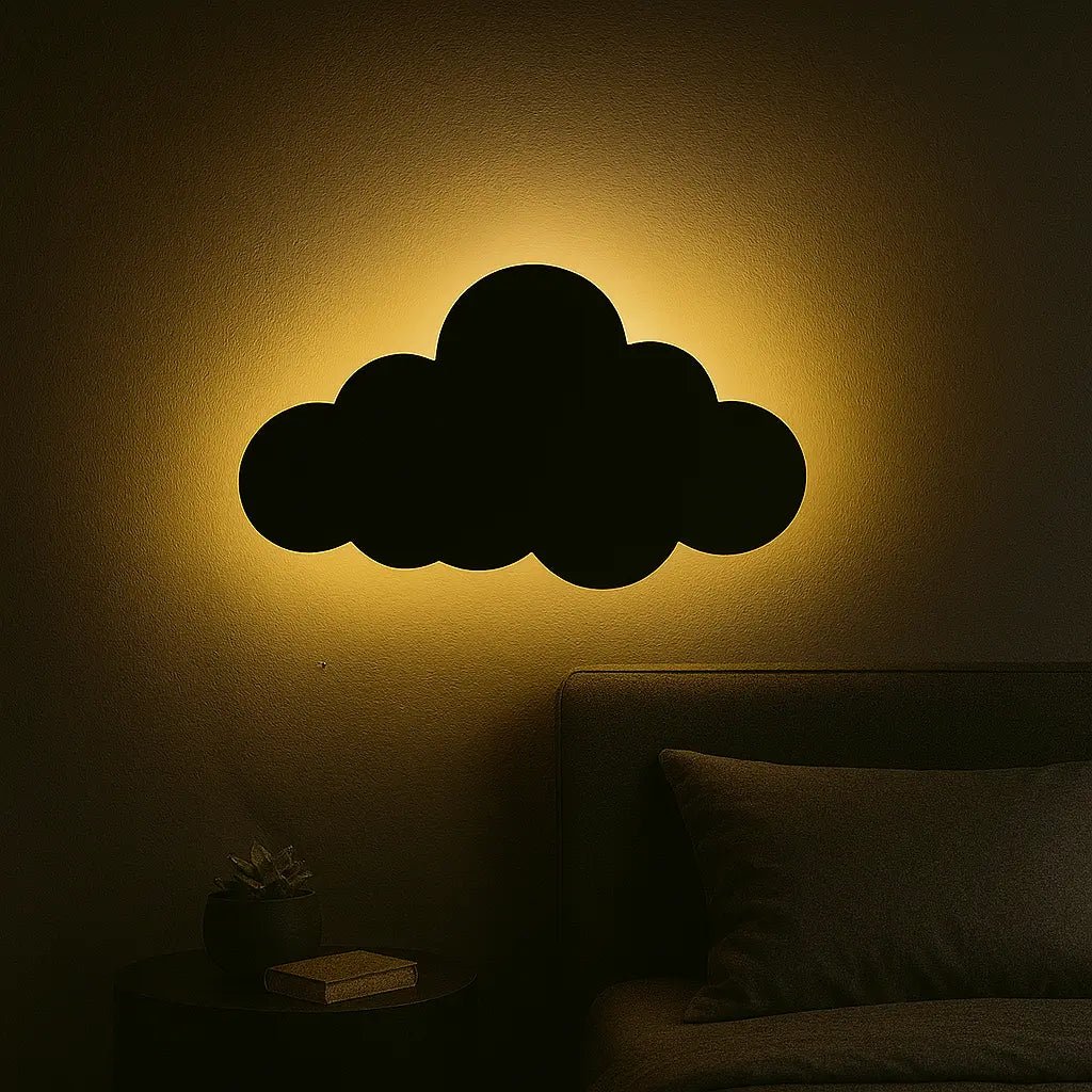 3D Cloud Wall Lamp – Modern Ambient Bedroom Night Light | Plug & Play, No Wires - Image 2