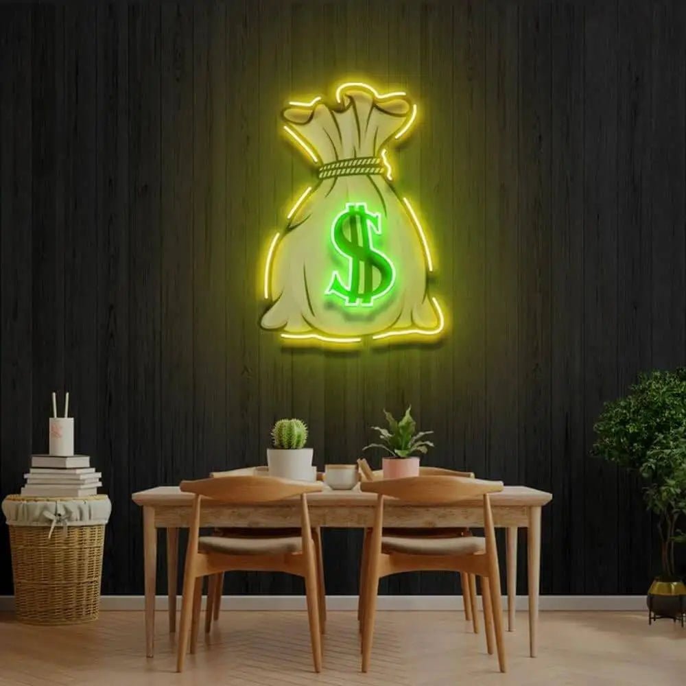 Money Bag UV LED Neon Sign π° β Light Up Your Wealthy Vibes! - Image 3