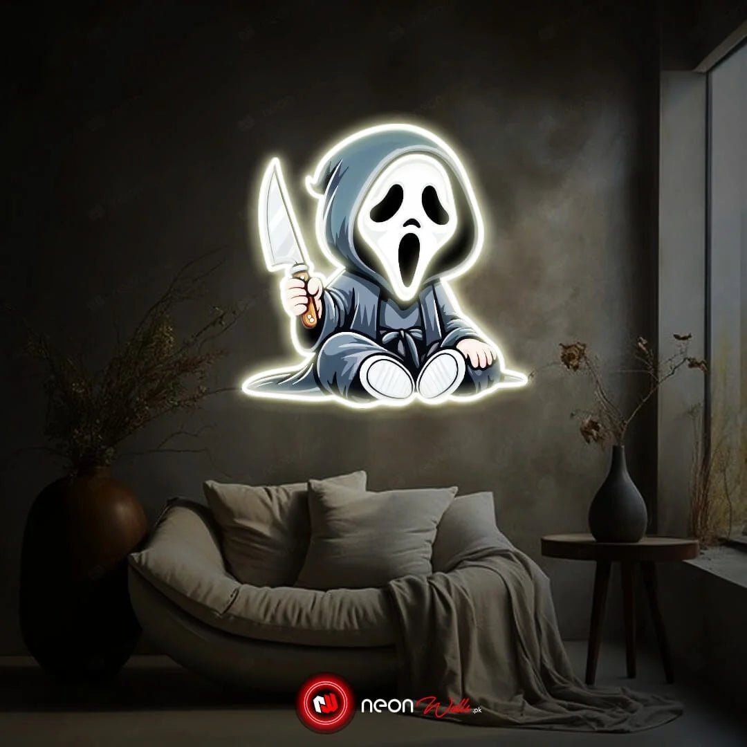 Scary Ghost UV Neon Sign ๐ป โ Add a Spooky Glow to Your Space! - Image 2