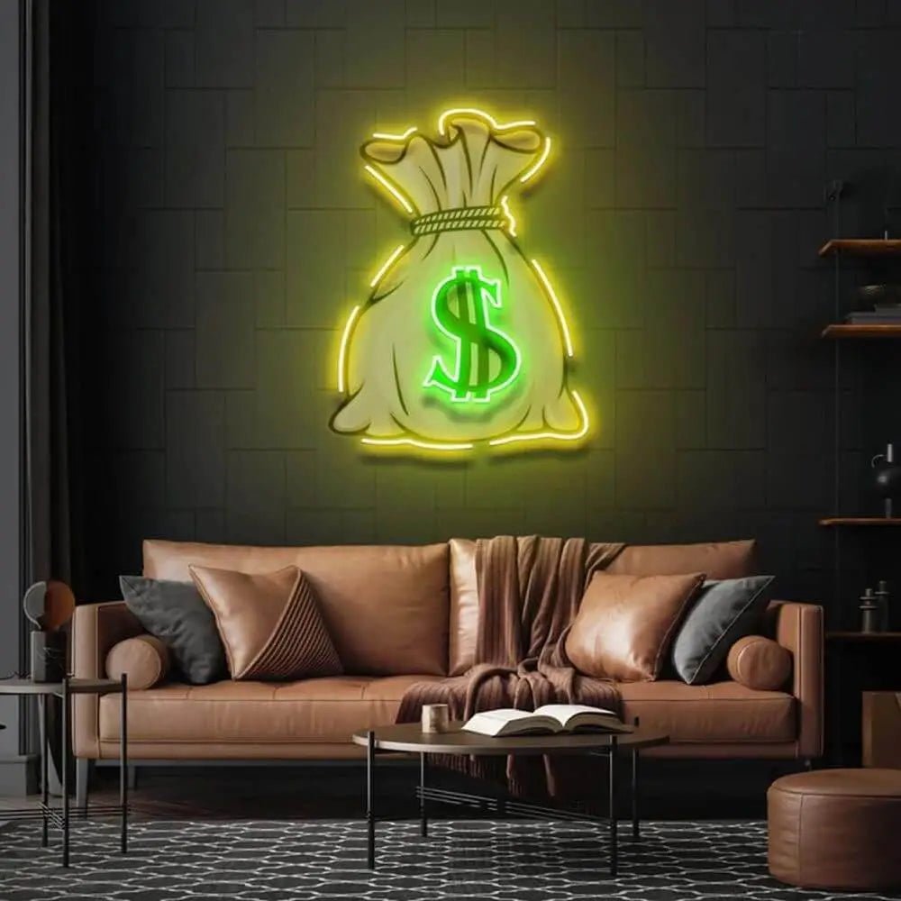 Money Bag UV LED Neon Sign π° β Light Up Your Wealthy Vibes! - Image 5