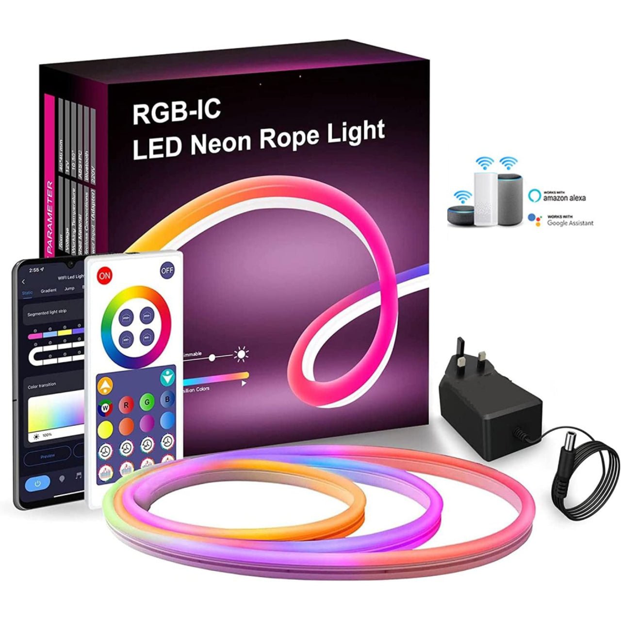 NEON RGB Magic 5-Meter Multicolor LED Neon Light – Remote & Mobile Control - Image 2