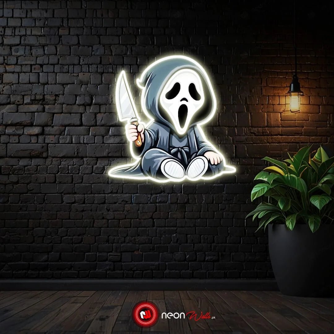 Scary Ghost UV Neon Sign ๐ป โ Add a Spooky Glow to Your Space! - Image 3