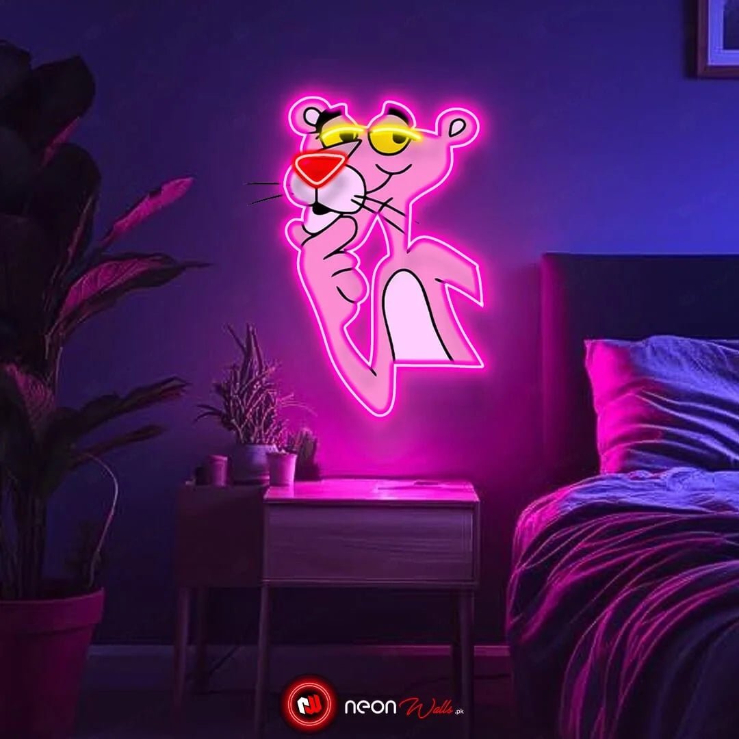 Vintage Pink Panther UV Neon Sign ๐ โ Add Retro Charm with a Funky Glow! - Image 2