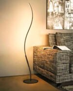 Modern Wavy Twisted Standing Corner Neon Lamp