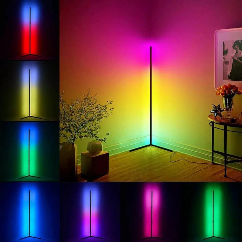 Floor Standing Multi Color Corner Neon Lamp with RGB Remote controller - Image 6
