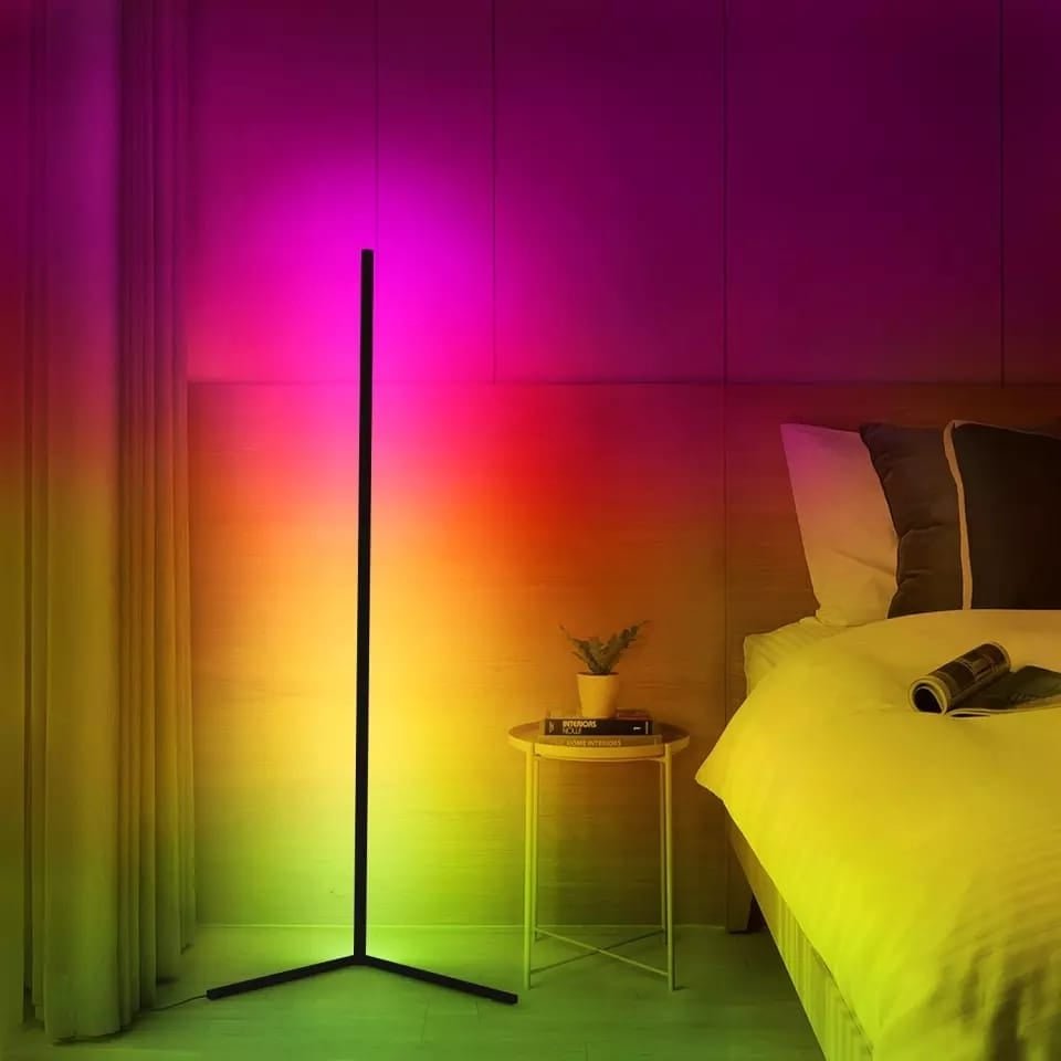 Floor Standing Multi Color Corner Neon Lamp with RGB Remote controller - Image 4