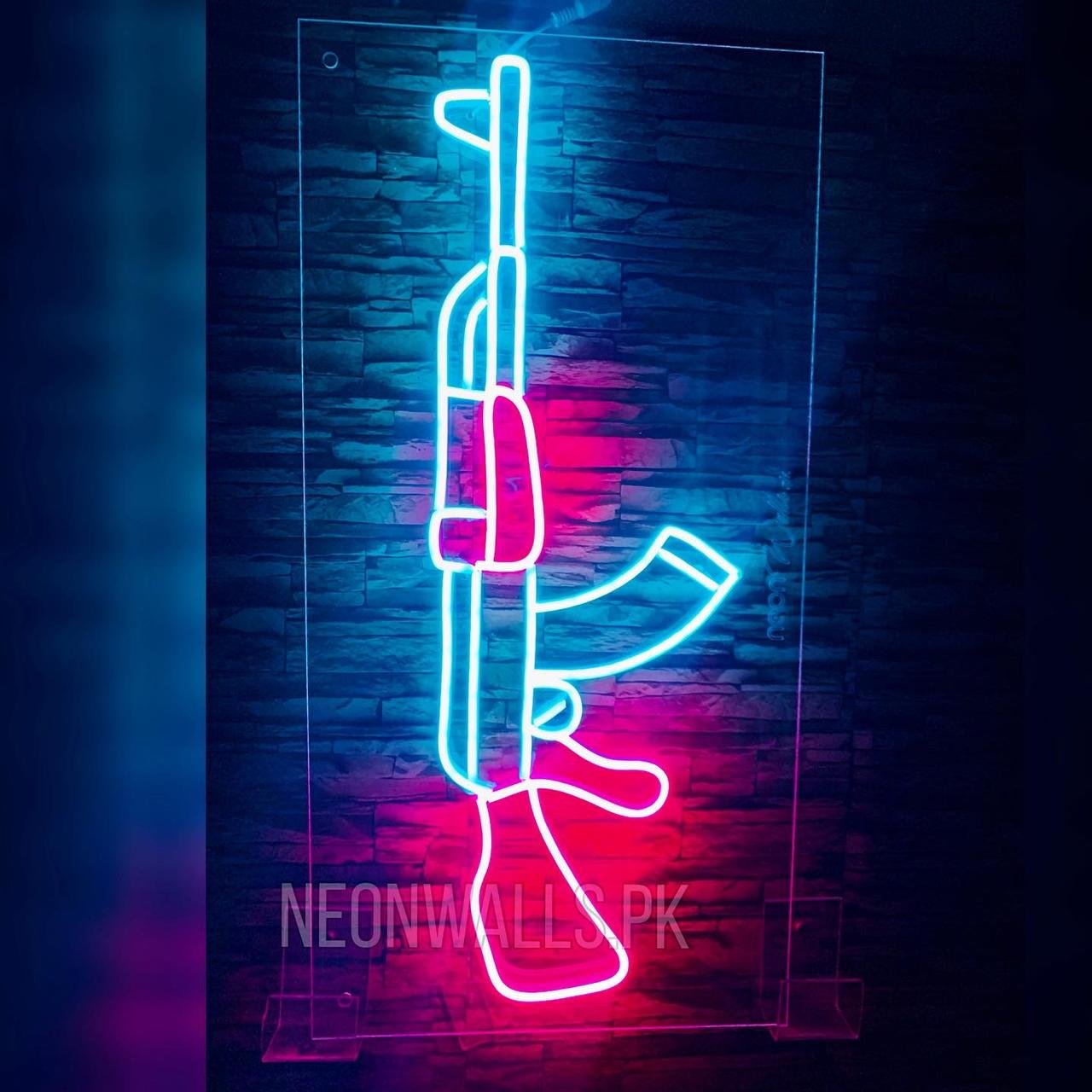 AK-47 Gun Neon Sign - Image 2