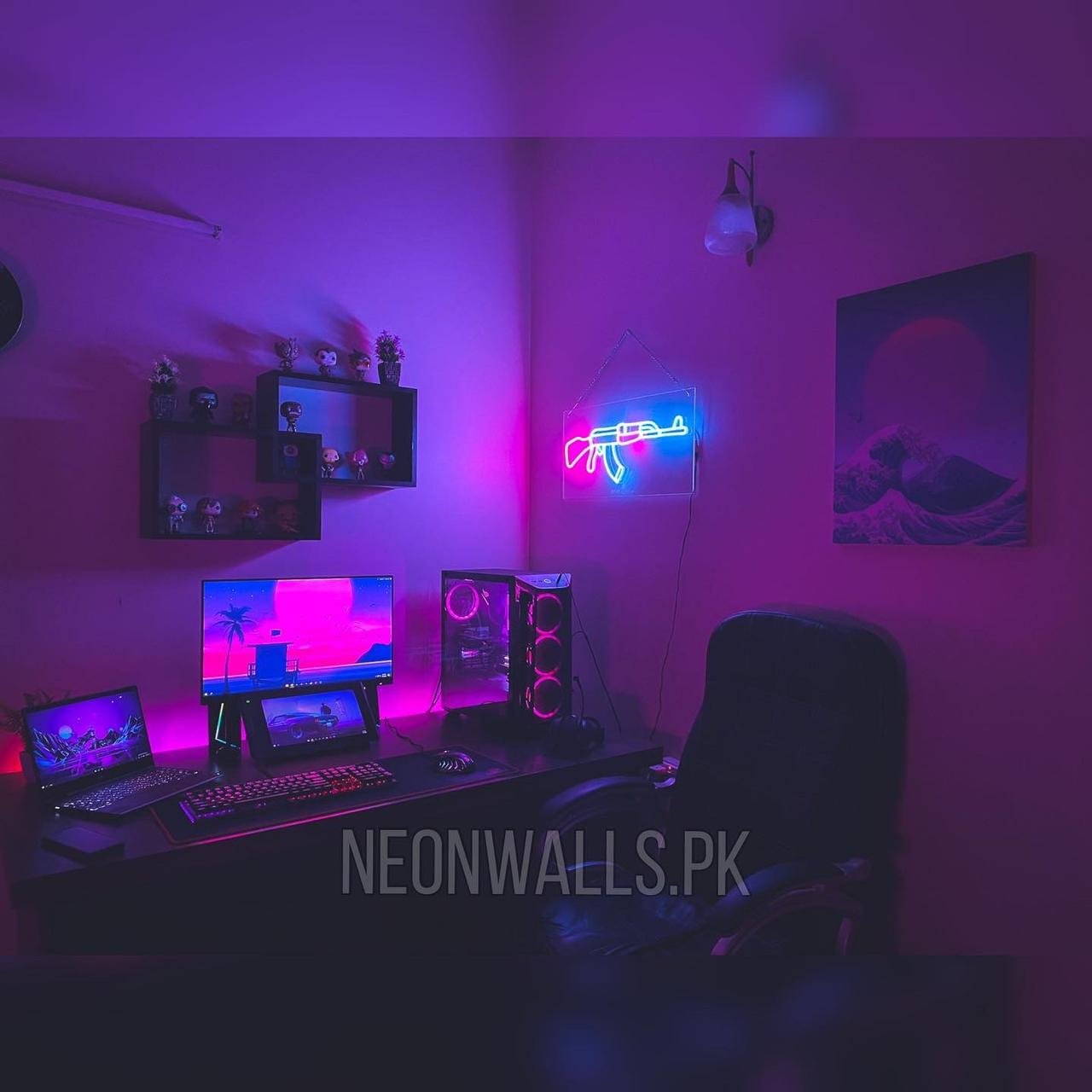 AK-47 Gun Neon Sign - Image 3