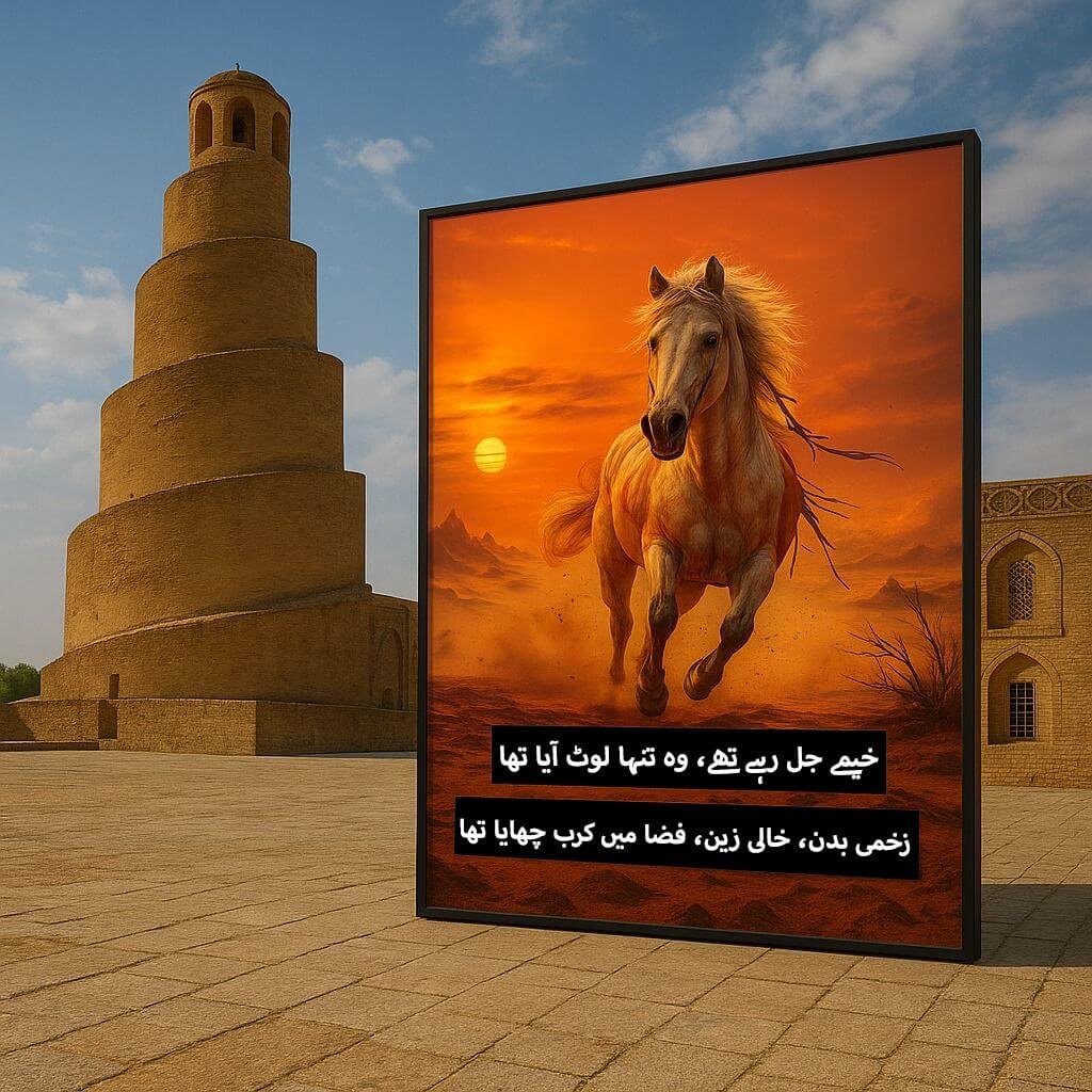 Zuljanah | ذوالجناح - Muharram - Neon Poster Frame - Image 2