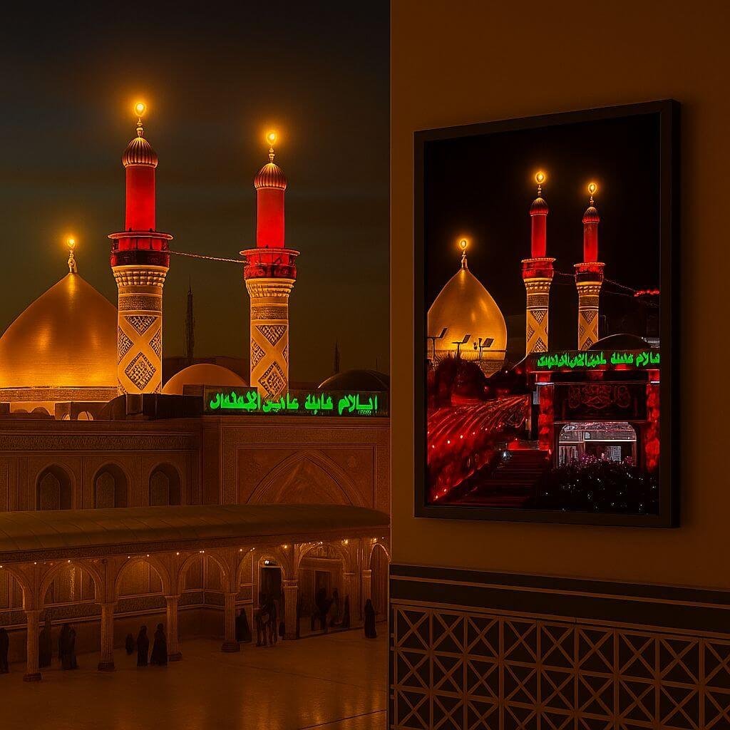 Ya Hussain - Muharram - Neon Poster Frame - Image 6