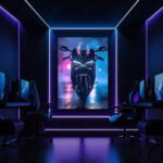 CR16 Heavy Bike | LED Neon Frame Poster (Large)