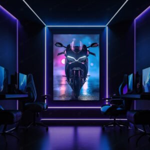 CR16 Heavy Bike | LED Neon Frame Poster (Large)