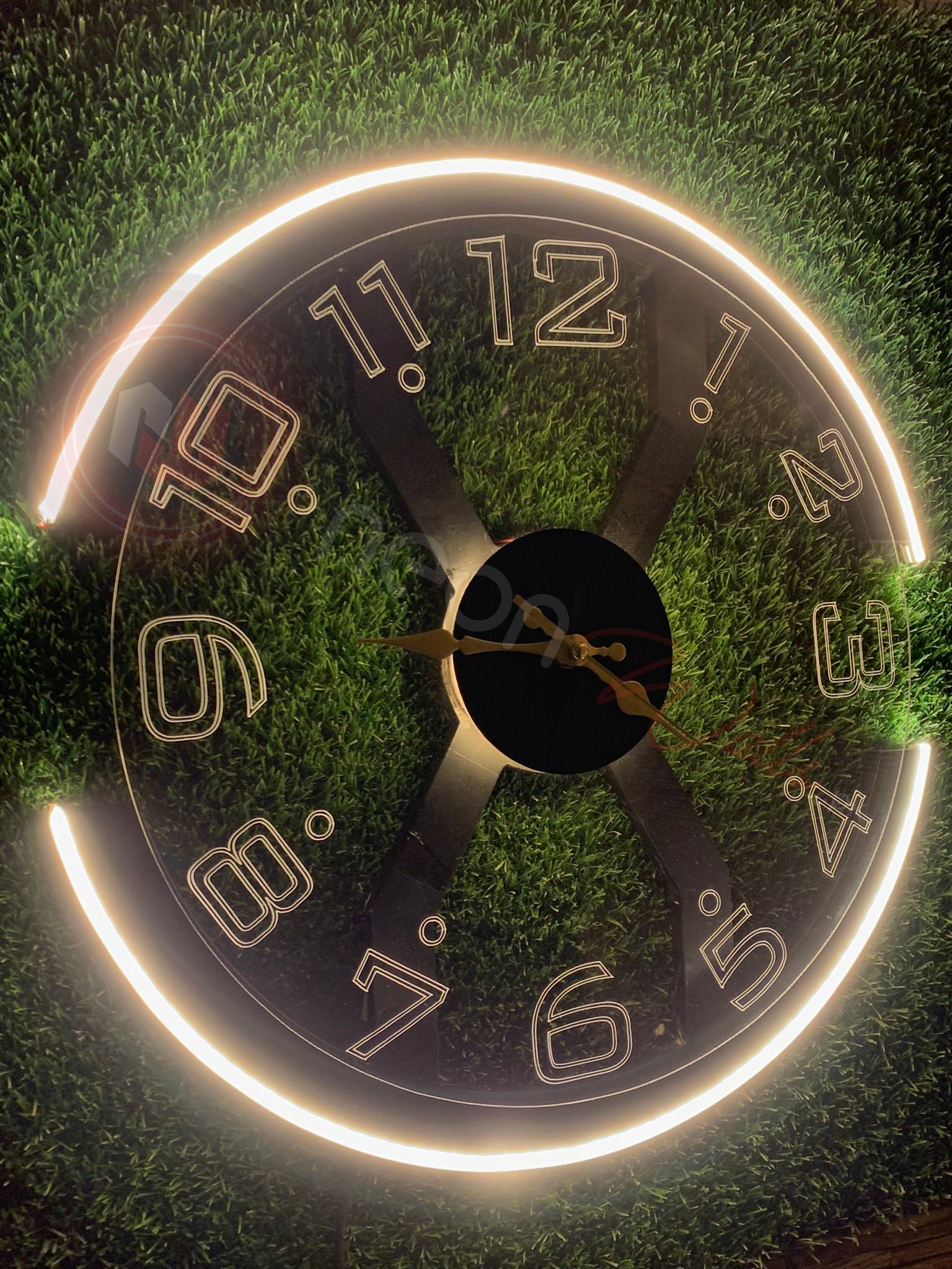 Premium X Shape Neon Clock Modern Style Ambient Light - Image 4