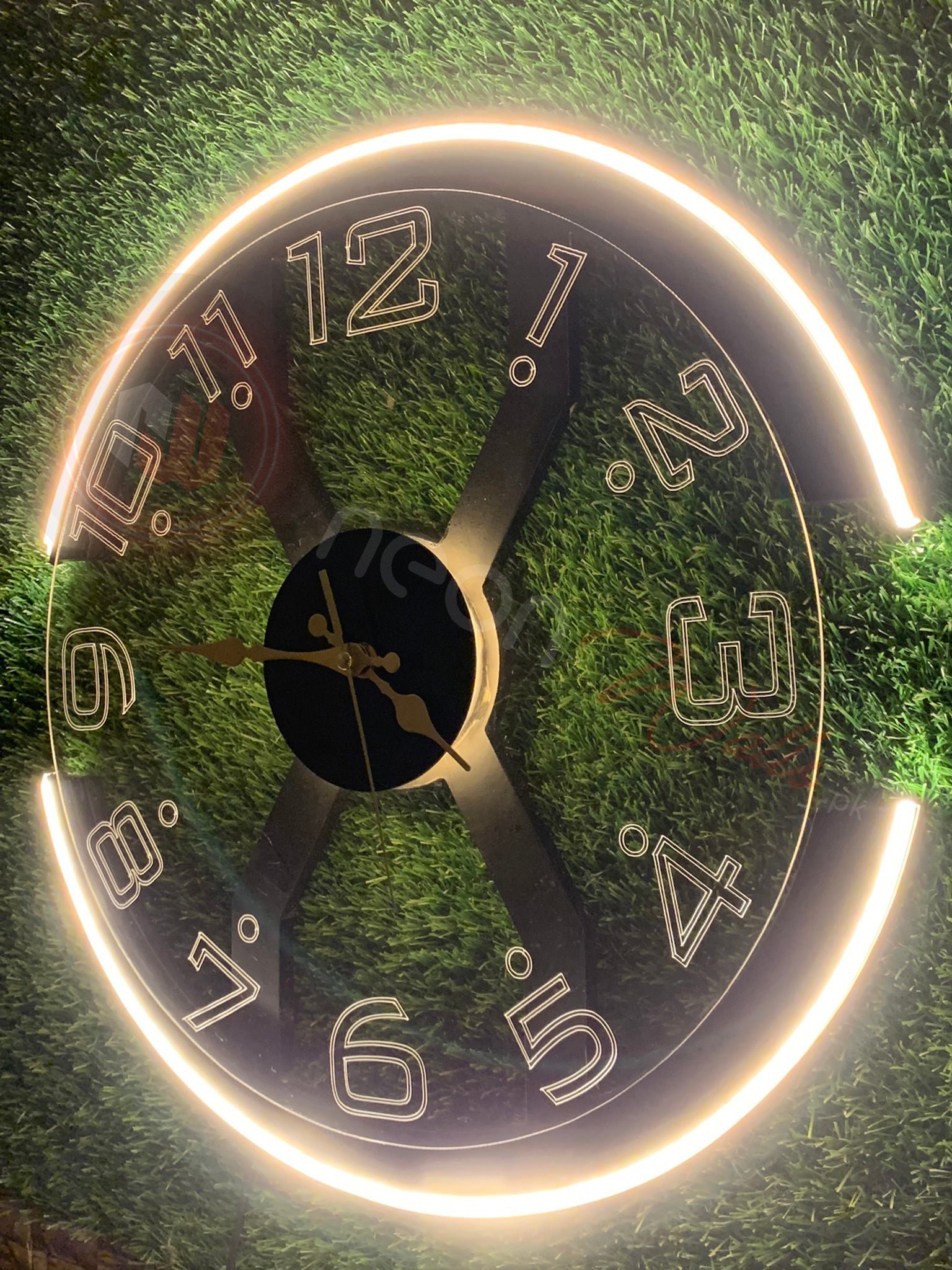 Premium X Shape Neon Clock Modern Style Ambient Light - Image 5
