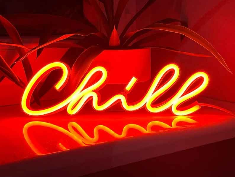 Neon Light Chill Sign - Embrace Relaxation with Chill Neon Sign - Image 4