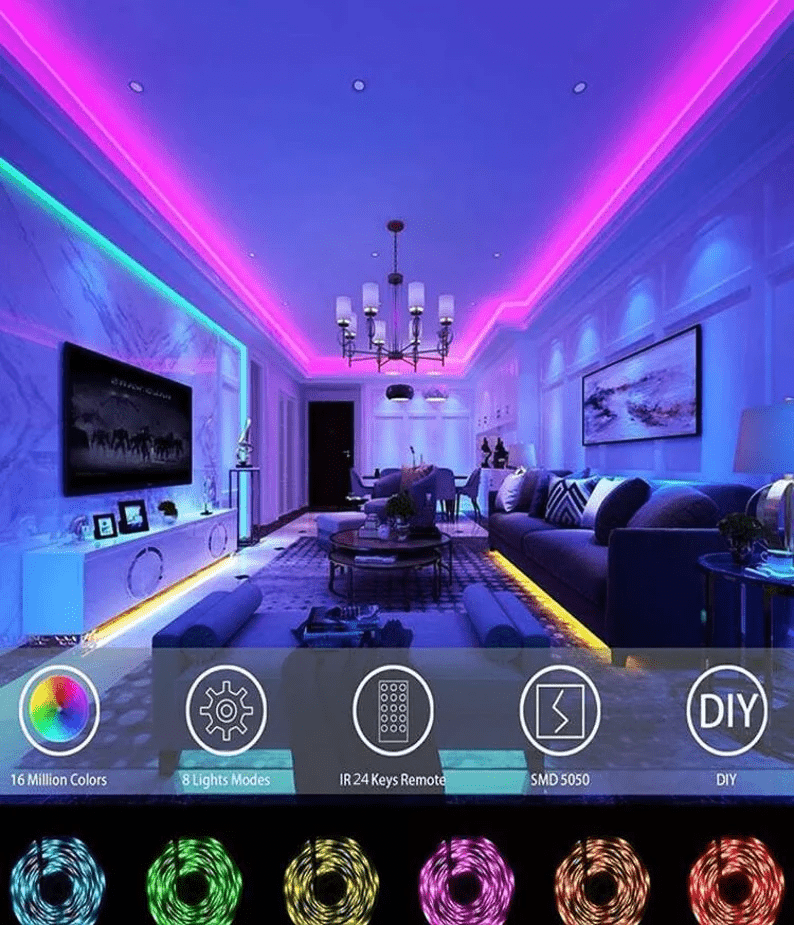 RGB LED Strip Light With Remote Controller Set - Image 2