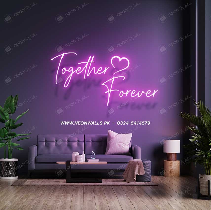 Together ❤️ Forever Couple Neon Sign - Neon Light - Image 2