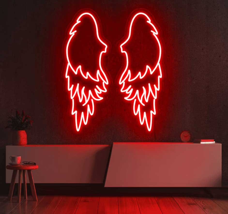 Angel Wings (Pair) Neon Sign - Neon Lights - Image 2
